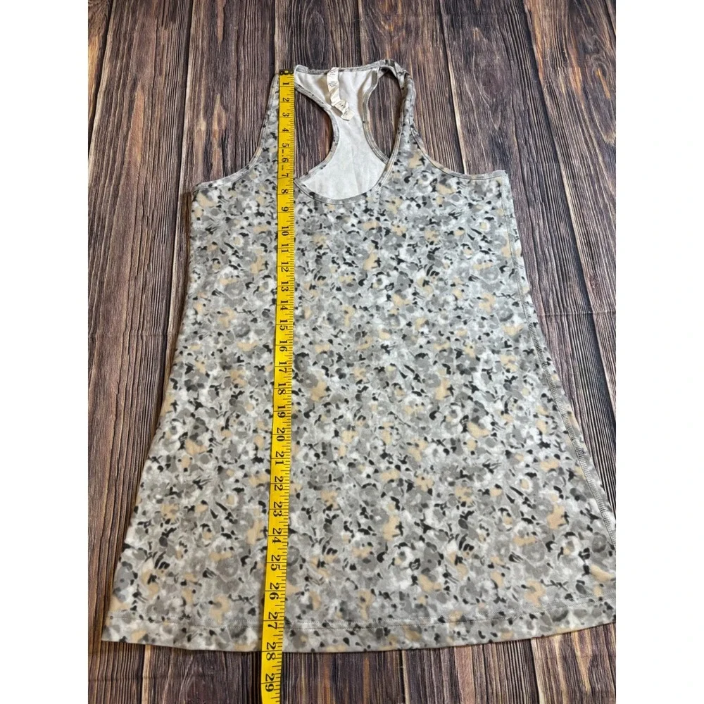 Lululemon Cool Racerback Tank Top Womens 10 Floral Print Athletic Activewear